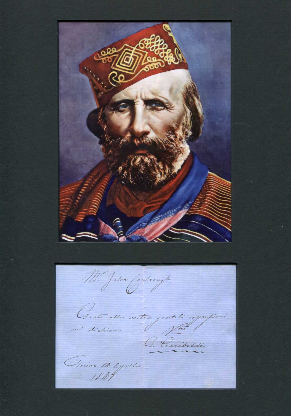 Giuseppe Garibaldi Autograph Autogramm | ID 14888206598525