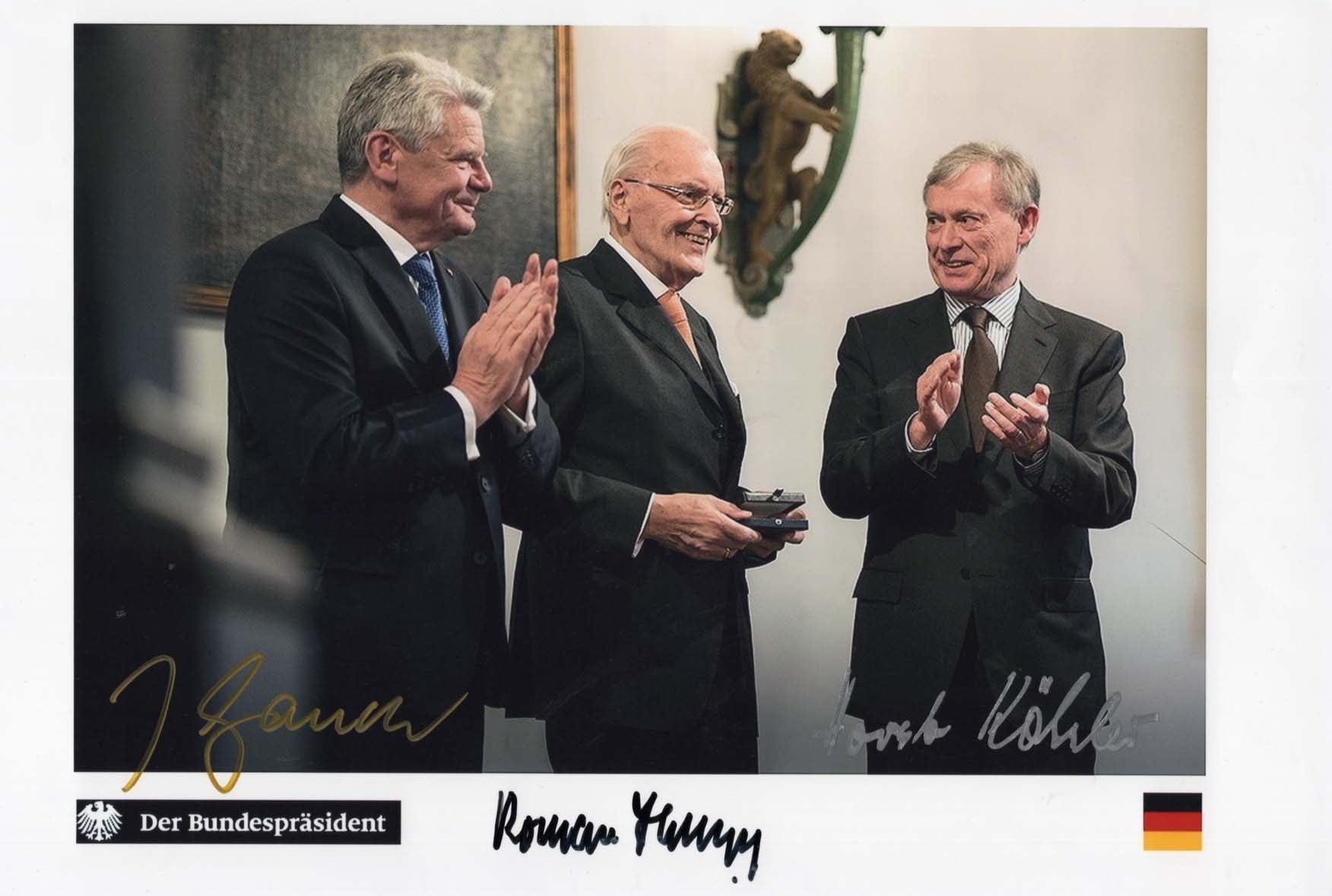 Horst &amp; Roman &amp; Joachim  Köhler &amp; Herzog &amp; Gauck Autograph Autogramm | ID 8126102044821