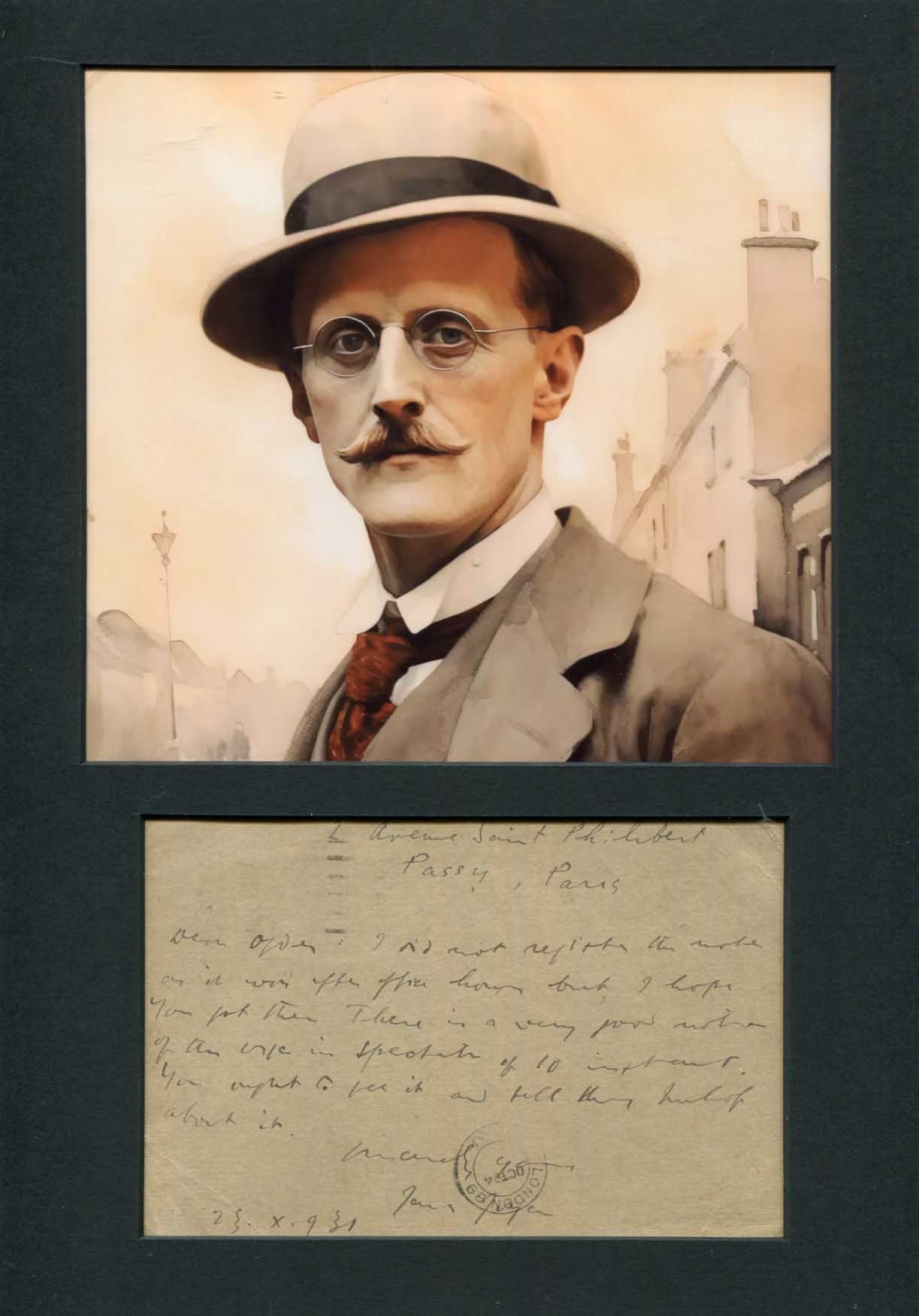 James Augustine Aloysius Joyce Autograph Autogramm | ID 8546795159701