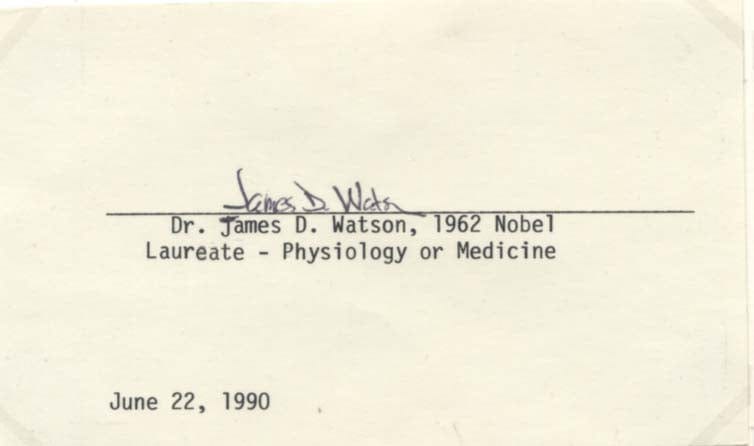 James Dewey &amp; Francis Watson &amp; Crick Autograph Autogramm | ID 8204740296853