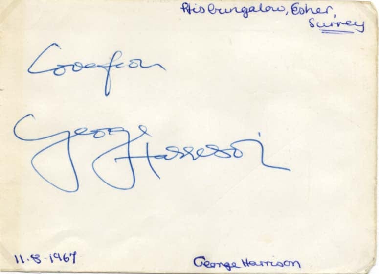 James Paul &amp; George &amp; Richard `Ringo` McCartney &amp; Harrison &amp; Starkey `Starr` Autograph Autogramm | ID 8272119758997