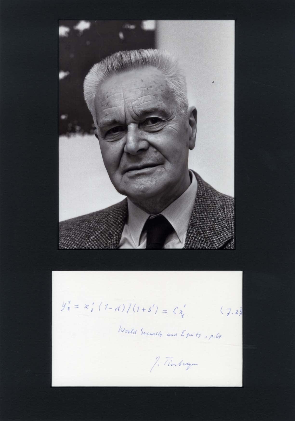 Jan Tinbergen Autograph Autogramm | ID 15007700418941