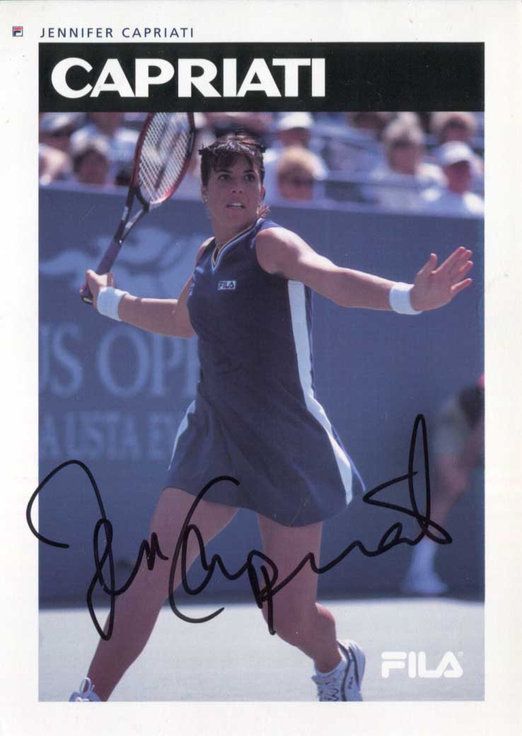 Jennifer &amp; Martina Capriati &amp; Hingis Autograph Autogramm | ID 14857361981821