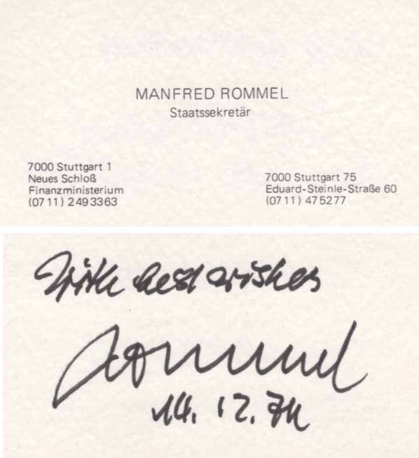 Erwin Rommel Autograph