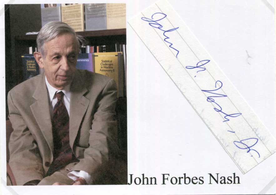 John Forbes Nash, Jr. Autograph Autogramm | ID 8537137348757