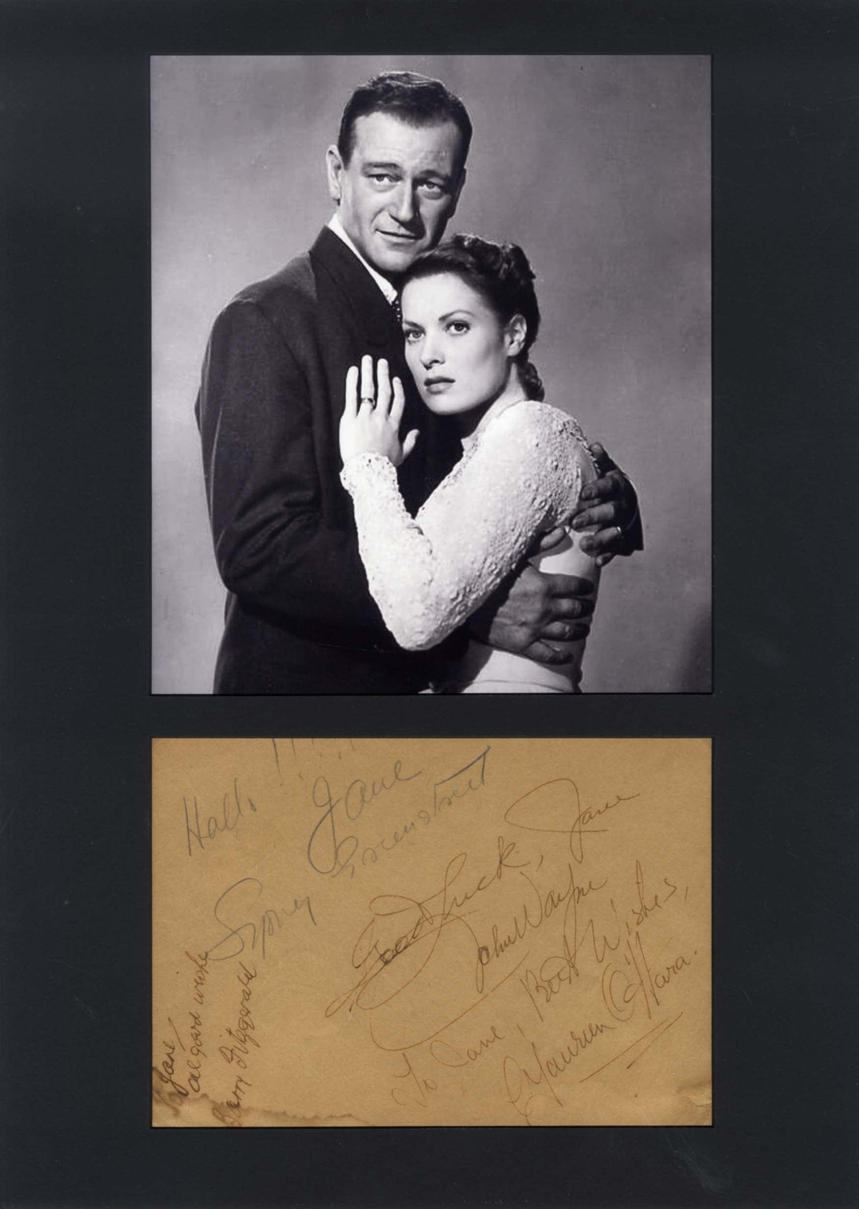 John &amp; Maureen Wayne &amp; O`Hara Autograph Autogramm | ID 8516335894677