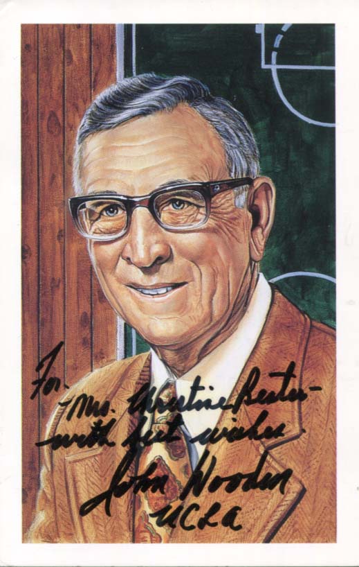 John Robert Wooden Autograph Autogramm | ID 8073681961109