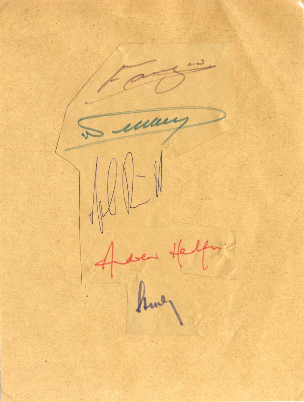Juan Manuel &amp; Alfred &amp; Jochen &amp; Hans Fangio &amp; Neubauer &amp; Rindt &amp; Stuck Autograph Autogramm | ID 7973659213973