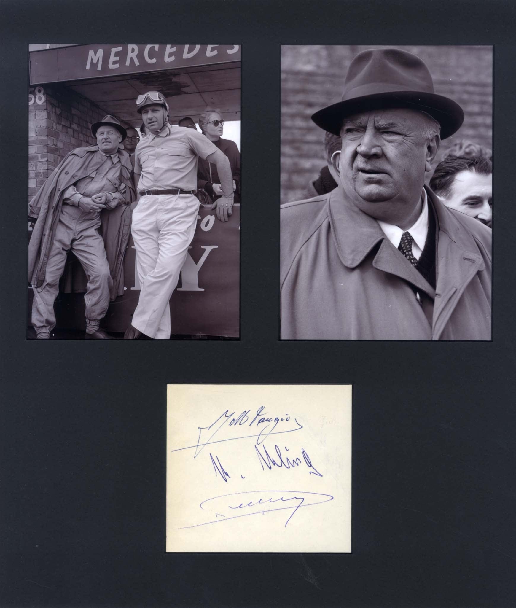 Juan Manuel &amp; Alfred &amp; Karl Fangio &amp; Neubauer &amp; Kling Autograph Autogramm | ID 7978057367701