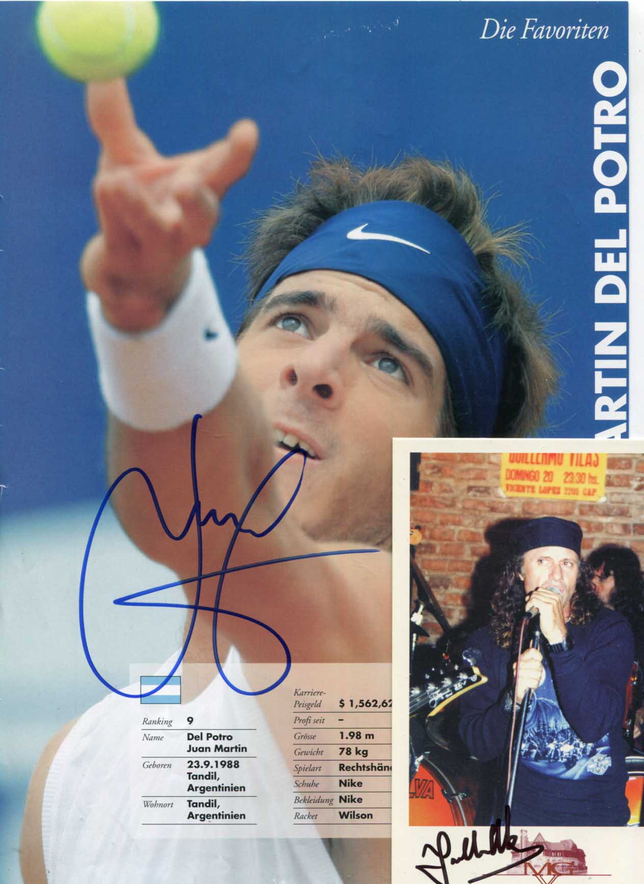 Juan Martin &amp; Guillermo del Potro &amp; Vilas Autograph Autogramm | ID 14857524773245