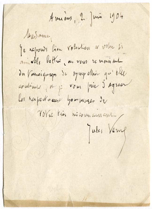Verne, Jules autograph