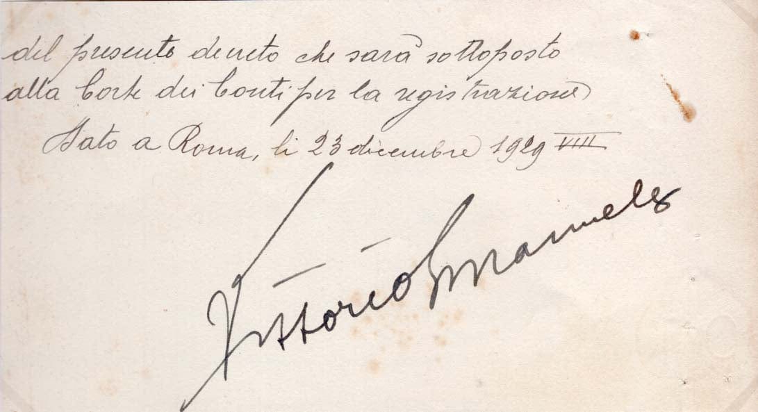 King of Italy Victor Emmanuel III Autograph Autogramm | ID 8290033926293