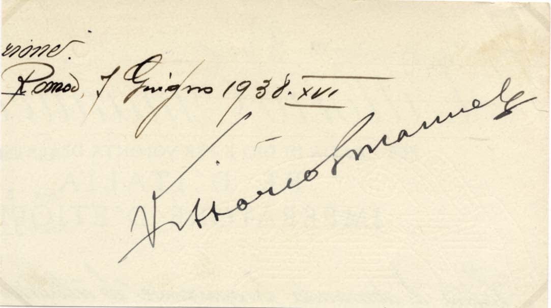 King of Italy Victor Emmanuel III Autograph Autogramm | ID 14671895921021