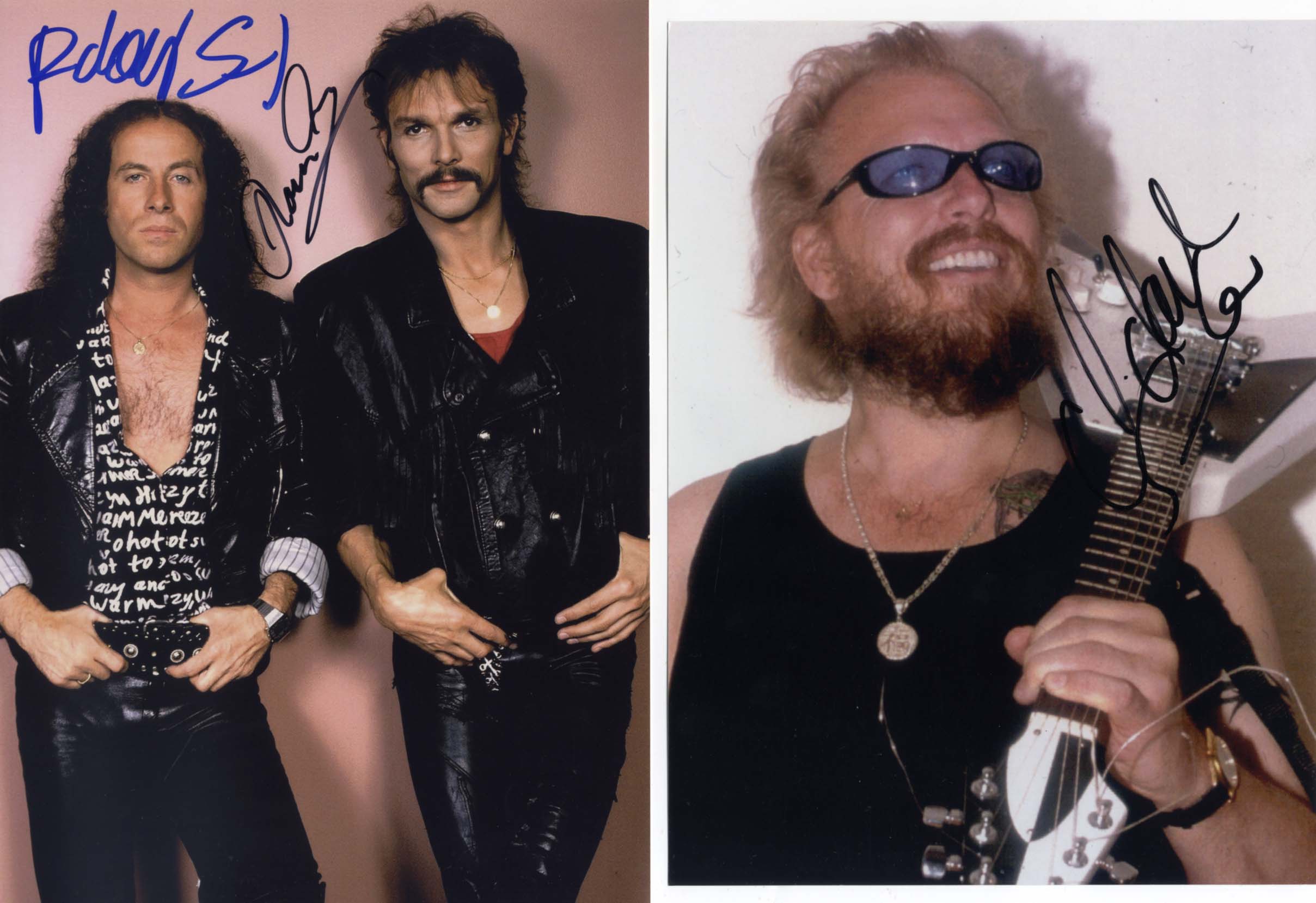 Klaus Meine & Rudolf & Michael Schenker `Scorpions`Autographs