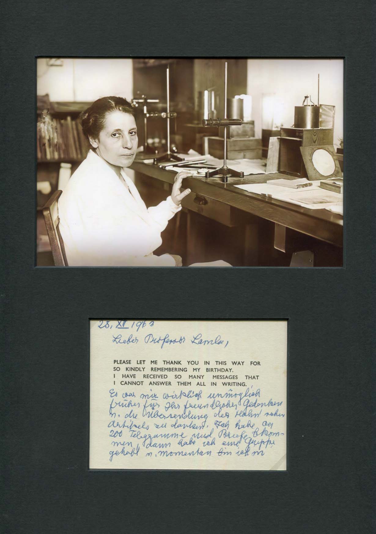 Lise Meitner Autograph Autogramm | ID 8195267494037