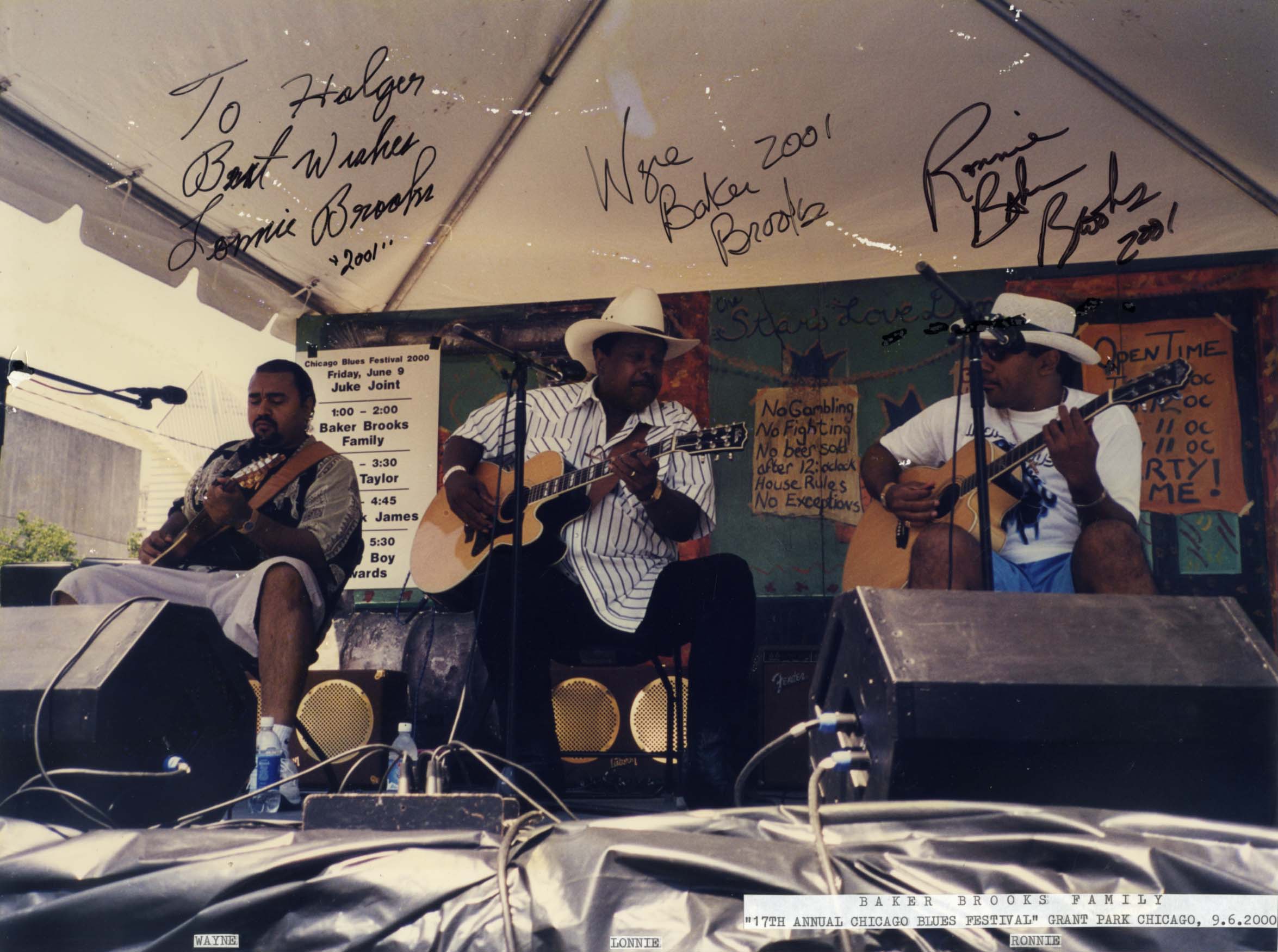 Lonnie &amp; Wayne Baker &amp; Ronnie Brooks Autograph Autogramm | ID 8550725157013