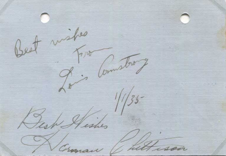 Louis Daniel &amp; Herman &quot;Ivory&quot; Armstrong &amp; Chittison Autograph Autogramm | ID 14889743614333