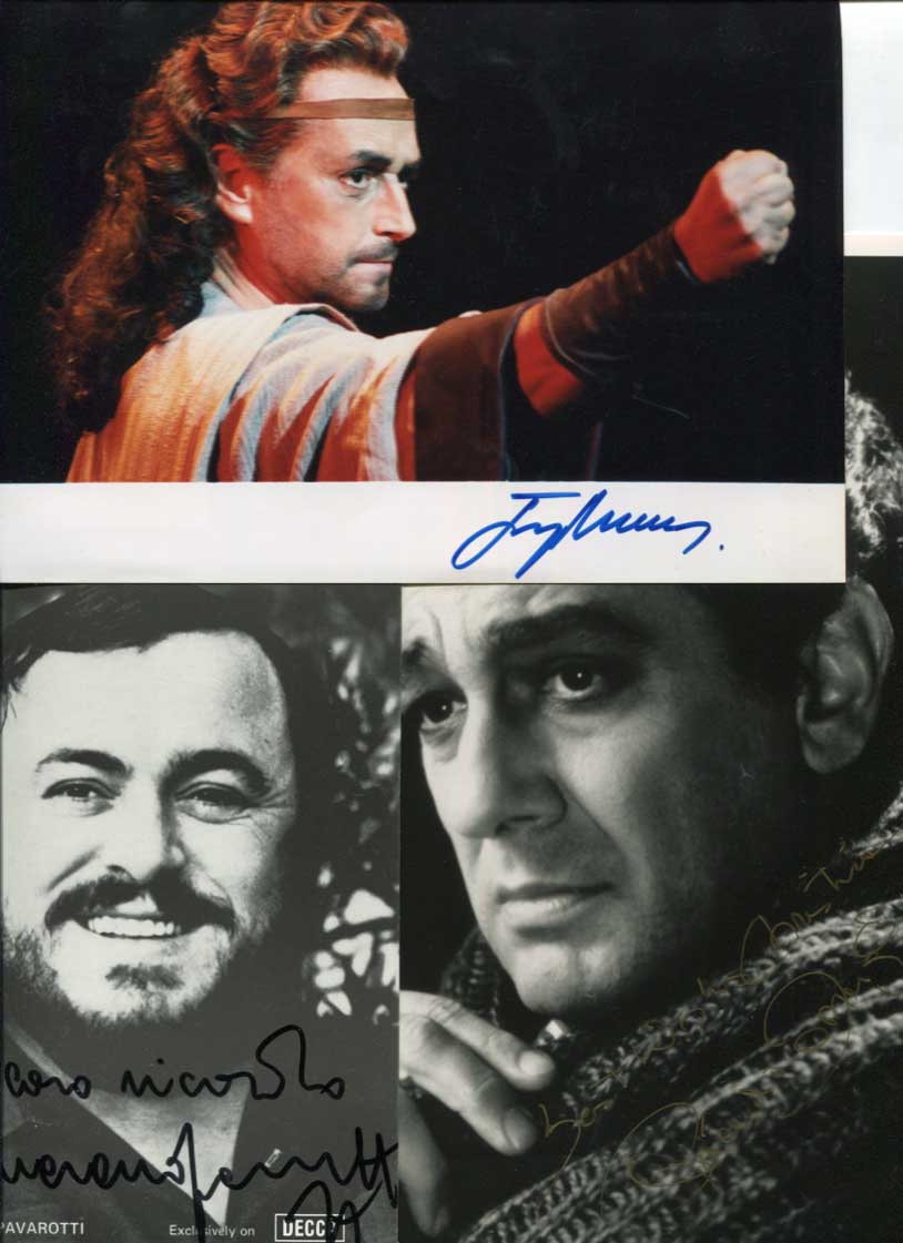 Luciano &amp; José &amp; Plácido Pavarotti &amp; Carreras &amp; Domingo Autograph Autogramm | ID 8480875872405