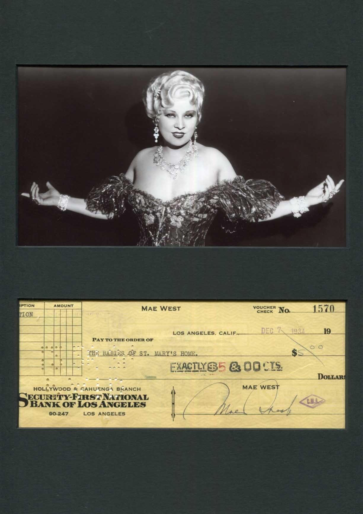 Mae West Autograph Autogramm | ID 8547642835093