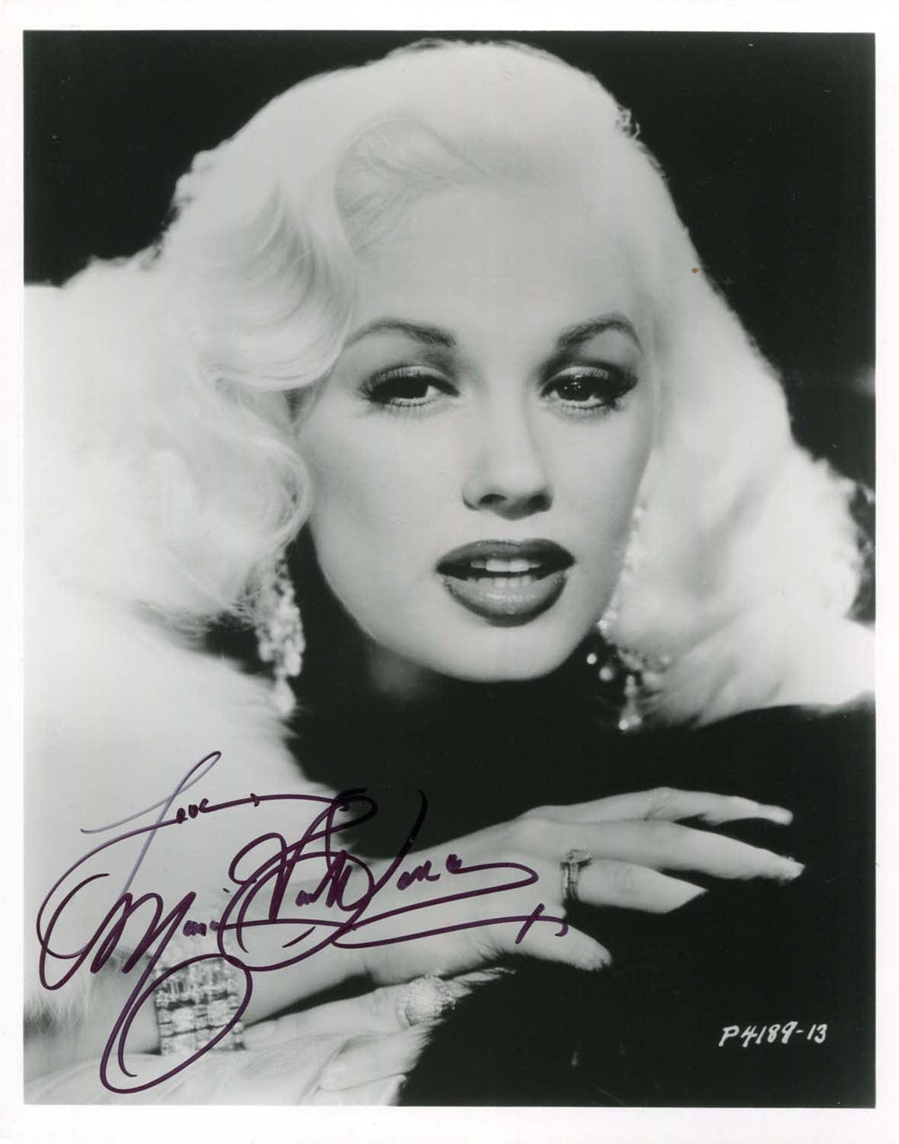 Mamie van Doren Autograph signed photographs