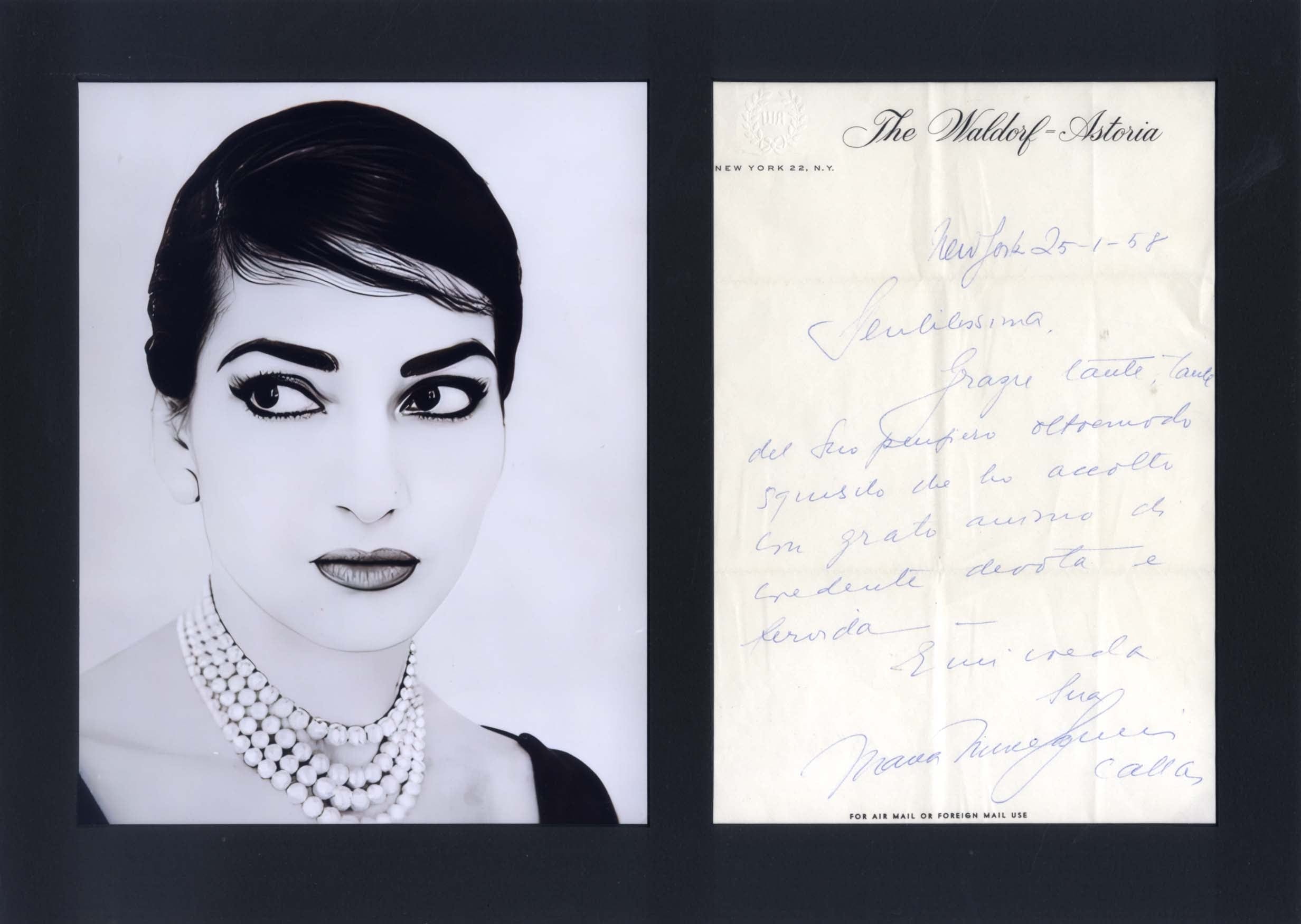 Maria Callas Autograph Autogramm | ID 8306680103061