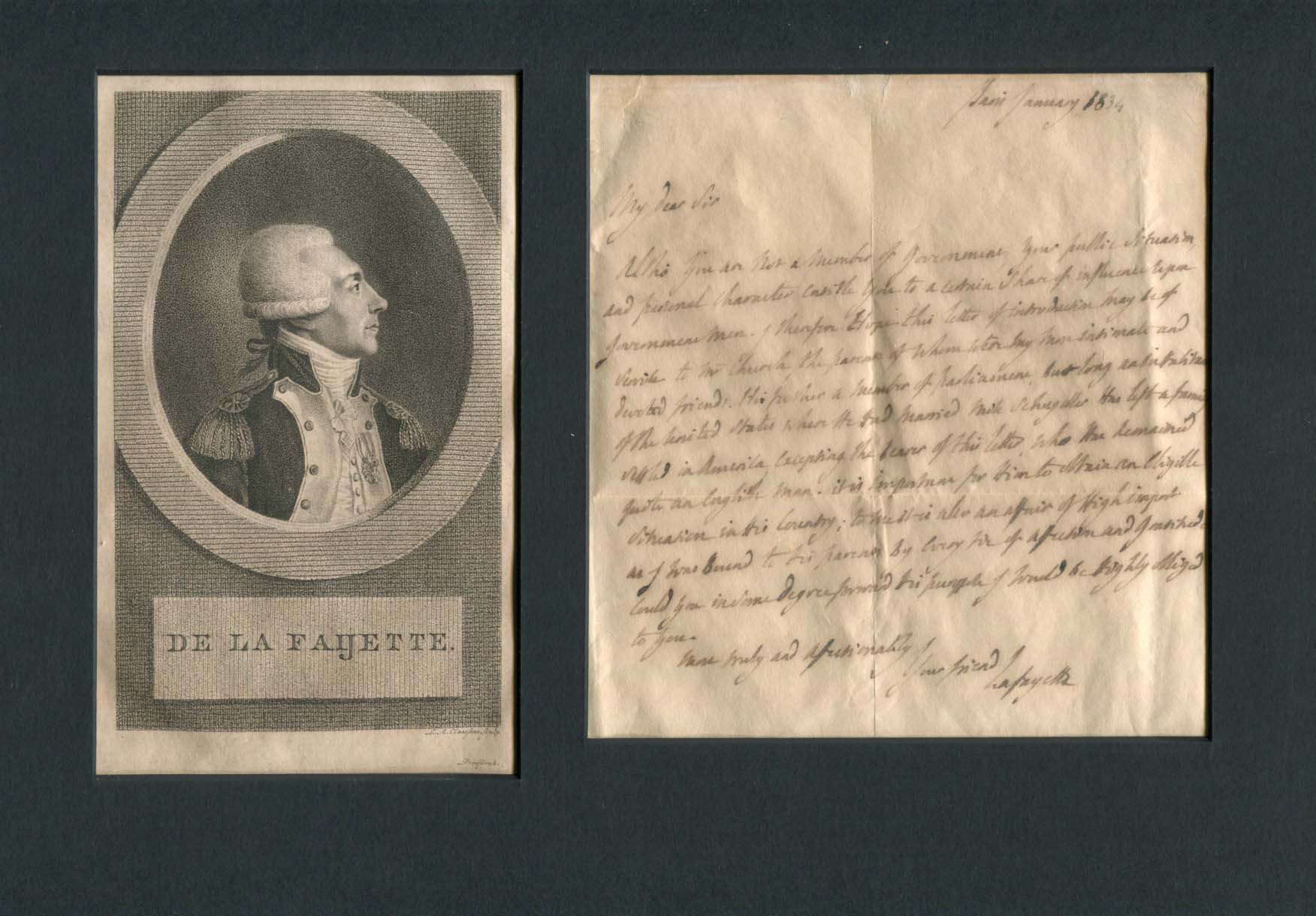 Marie-Joseph Paul Yves Roch Gilbert du Motier Autograph Autogramm | ID 8292058136725
