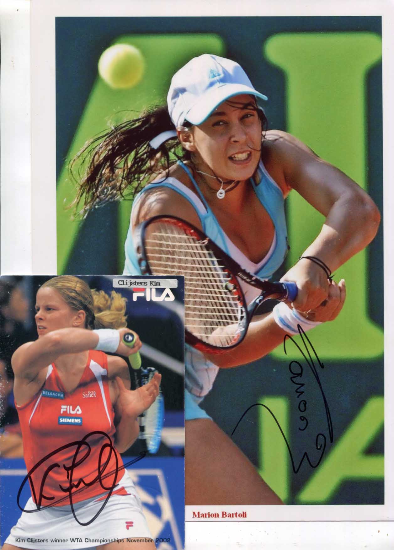 Marion &amp; Kim Bartoli &amp; Clijsters Autograph Autogramm | ID 14857248047485