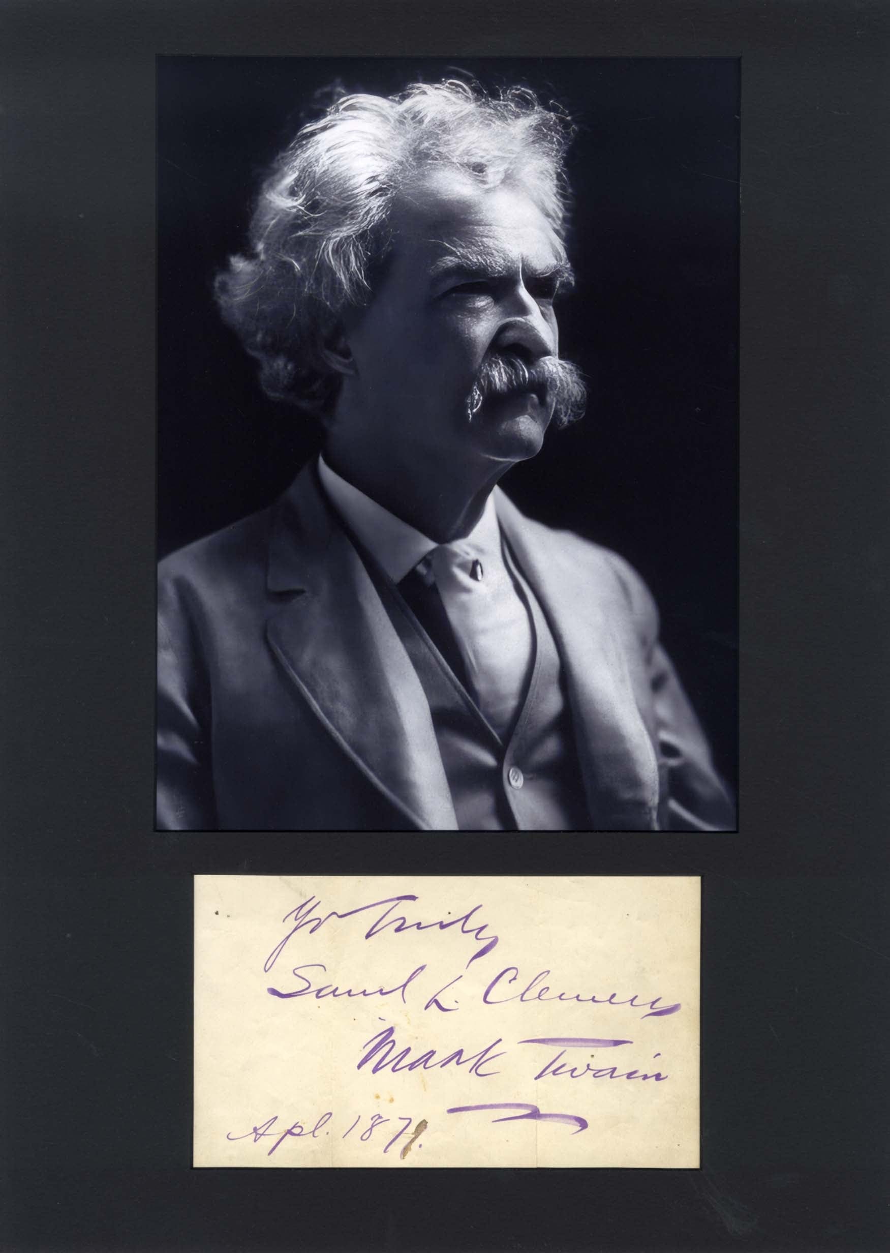 Mark Twain Autograph Autogramm | ID 8443823161493