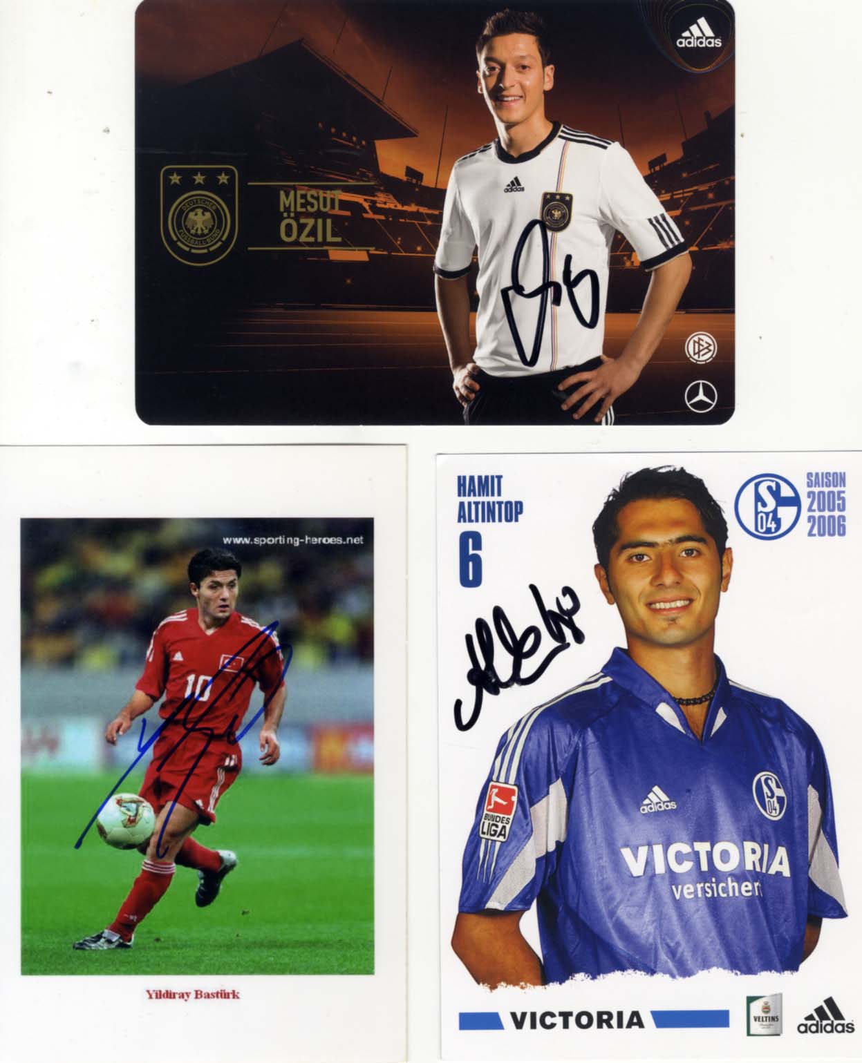 Mesut &amp; Yildiray &amp; Hamit Özil &amp; Bastürk &amp; Altintop Autograph Autogramm | ID 14835583975805