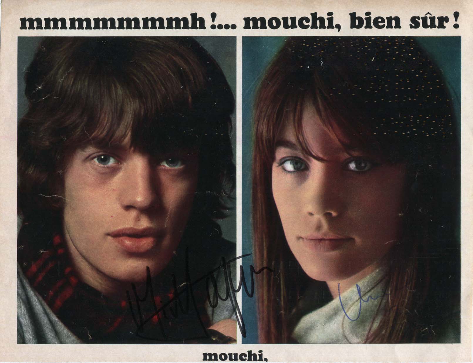 Mick &amp; Françoise Jagger &amp; Hardy Autograph Autogramm | ID 7961320292501