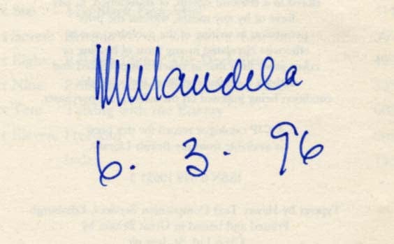 Nelson Mandela Autograph Autogramm | ID 14840887640445