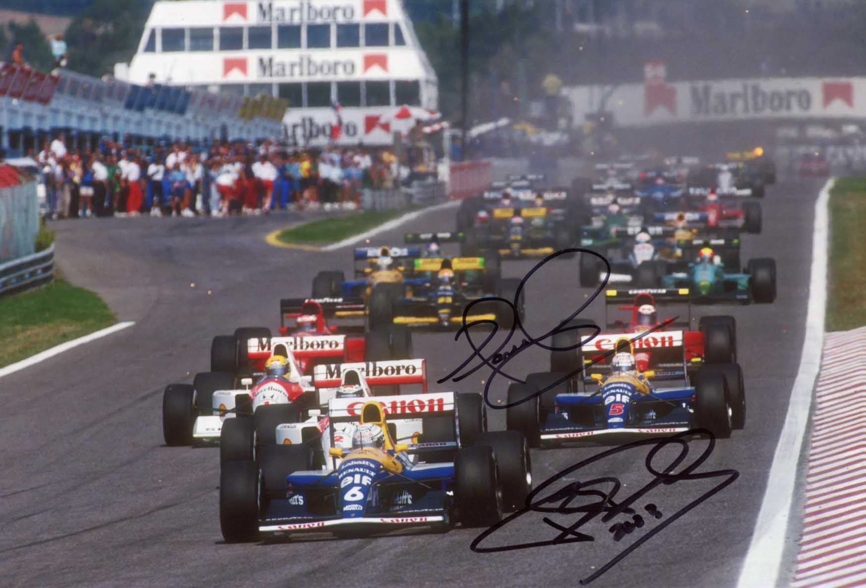 Nigel &amp; Riccardo Mansell &amp; Patrese Autograph Autogramm | ID 8598019768469