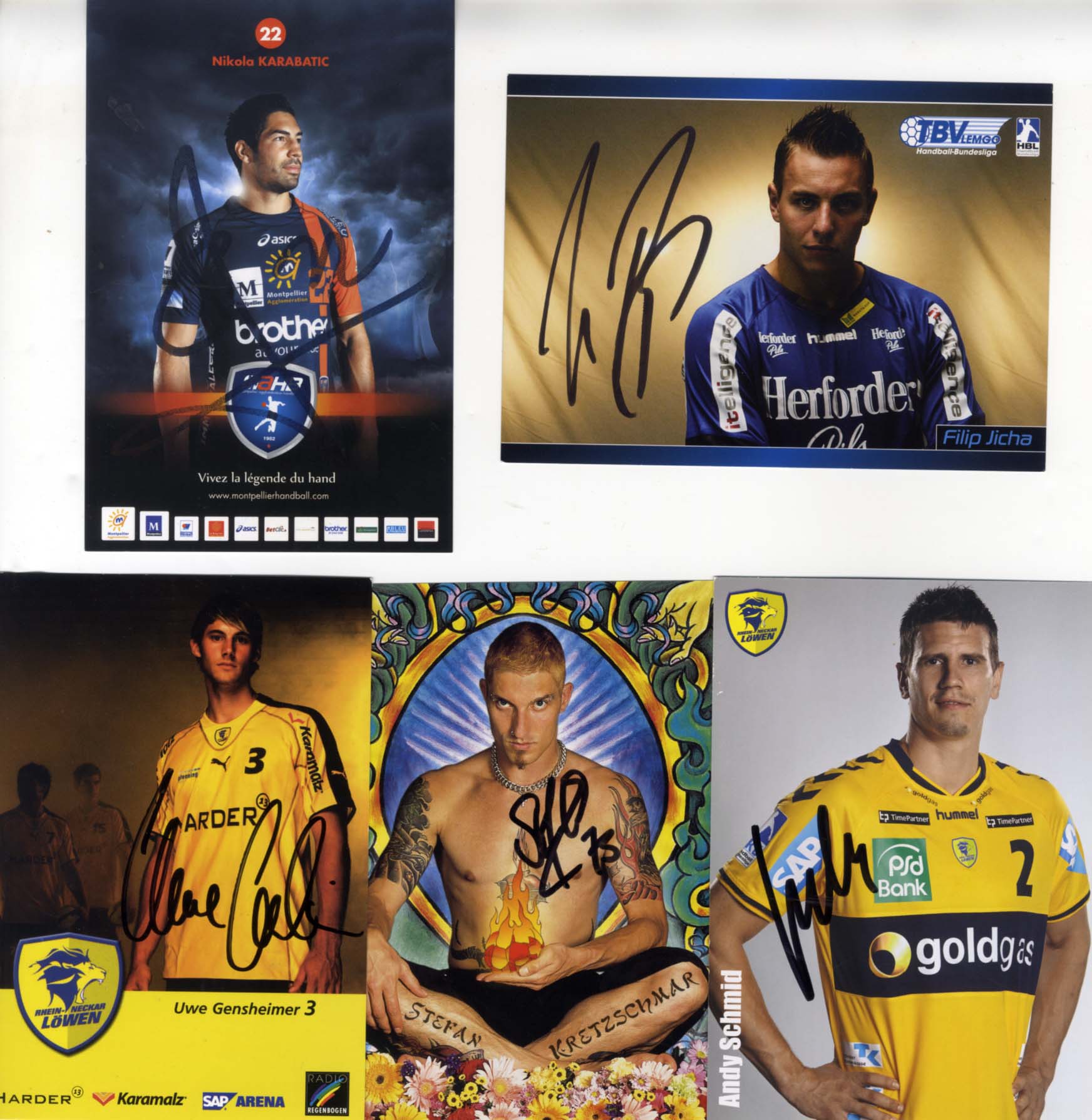 Nikola &amp; Filip &amp; Uwe &amp; others Karabatic &amp; Jicha &amp; Gensheimer &amp; other Autograph Autogramm | ID 14835962184061