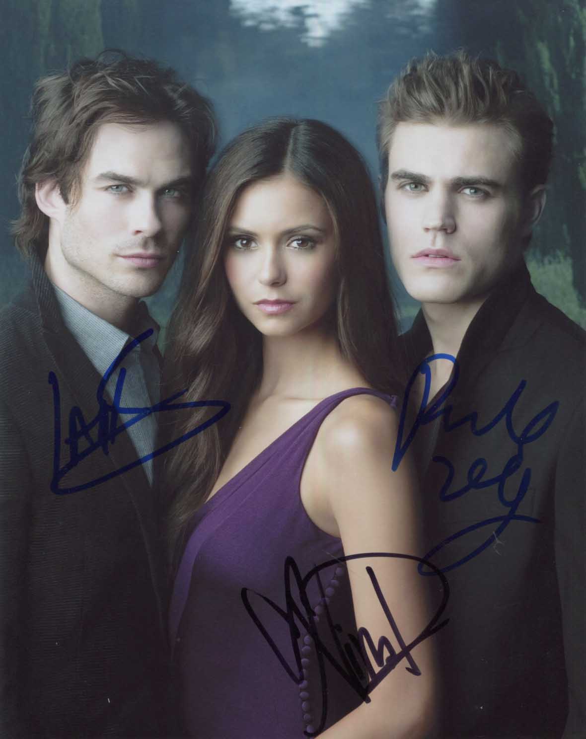 Nina &amp; Paul &amp; Ian  Dobrev &amp; Wesley &amp; Somerhalder Autograph Autogramm | ID 8553491136661