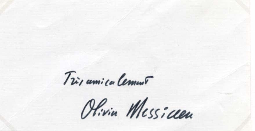 Olivier Eugène Prosper Charles Messiaen Autograph Autogramm | ID 14899894288765