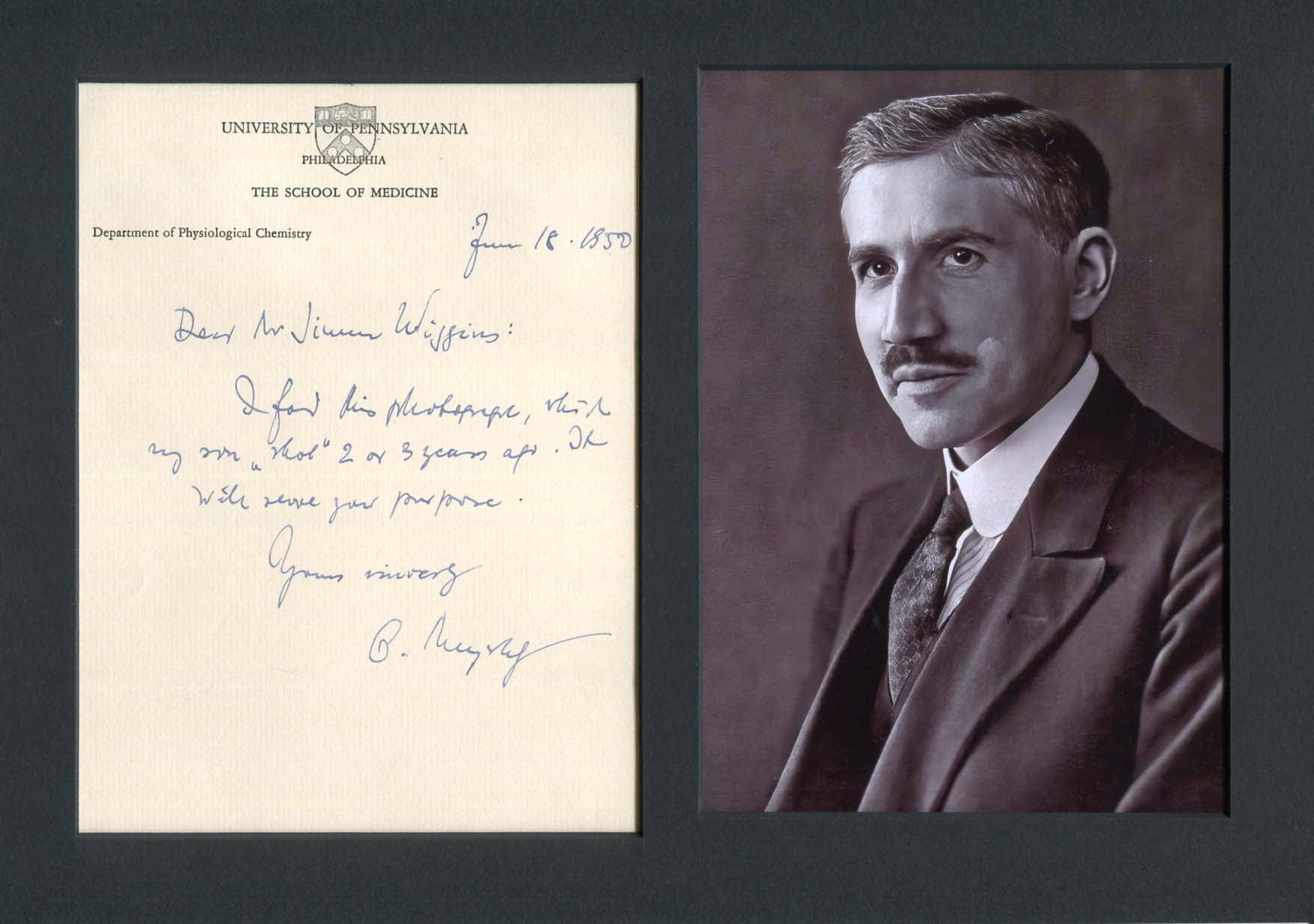 Otto Fritz Meyerhof Autograph Autogramm | ID 7942972735637
