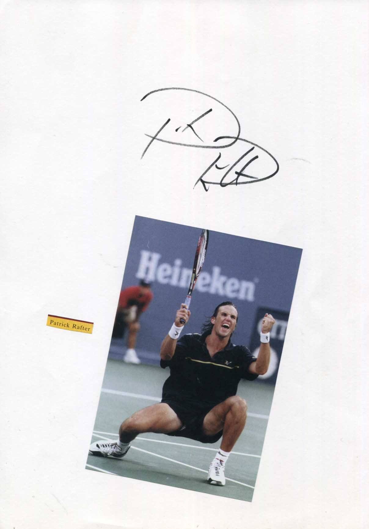 Pat Rafter & Thomas Muster Autogramme, zwei signierte Karten