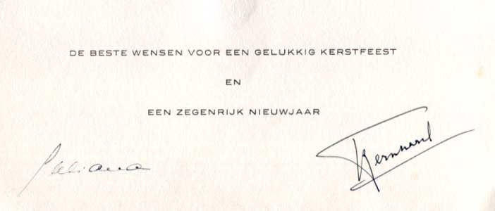 Prince Bernhard &amp; Queen Juliana of the Netherlands Autograph Autogramm | ID 8426919624853