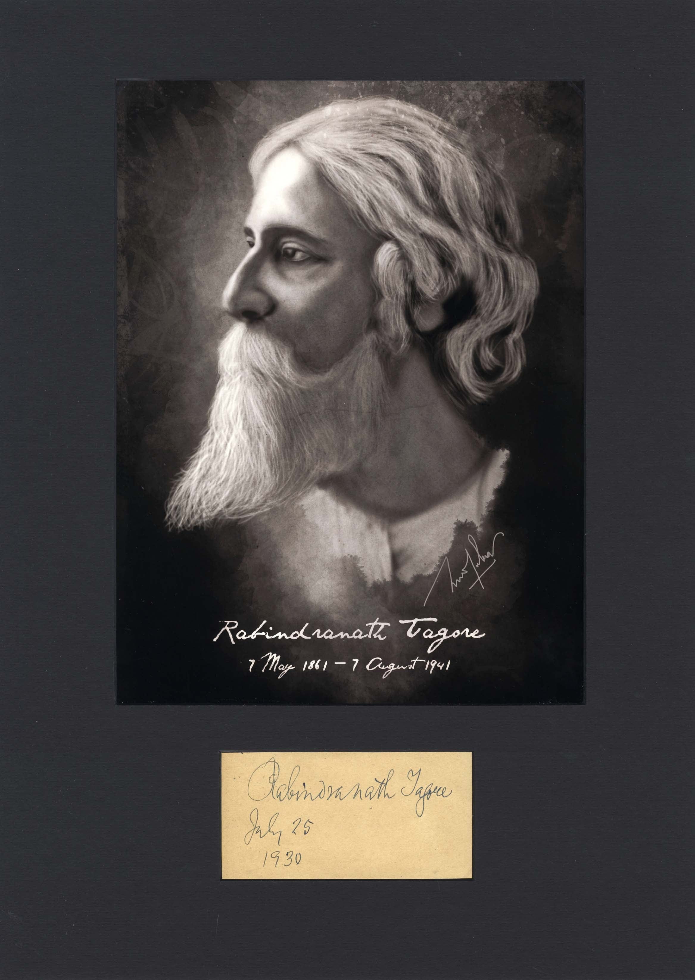 Rabindranath Tagore Autograph Autogramm | ID 8514414084245