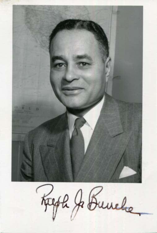 Ralph J. Bunche Autograph Autogramm | ID 8042705158293