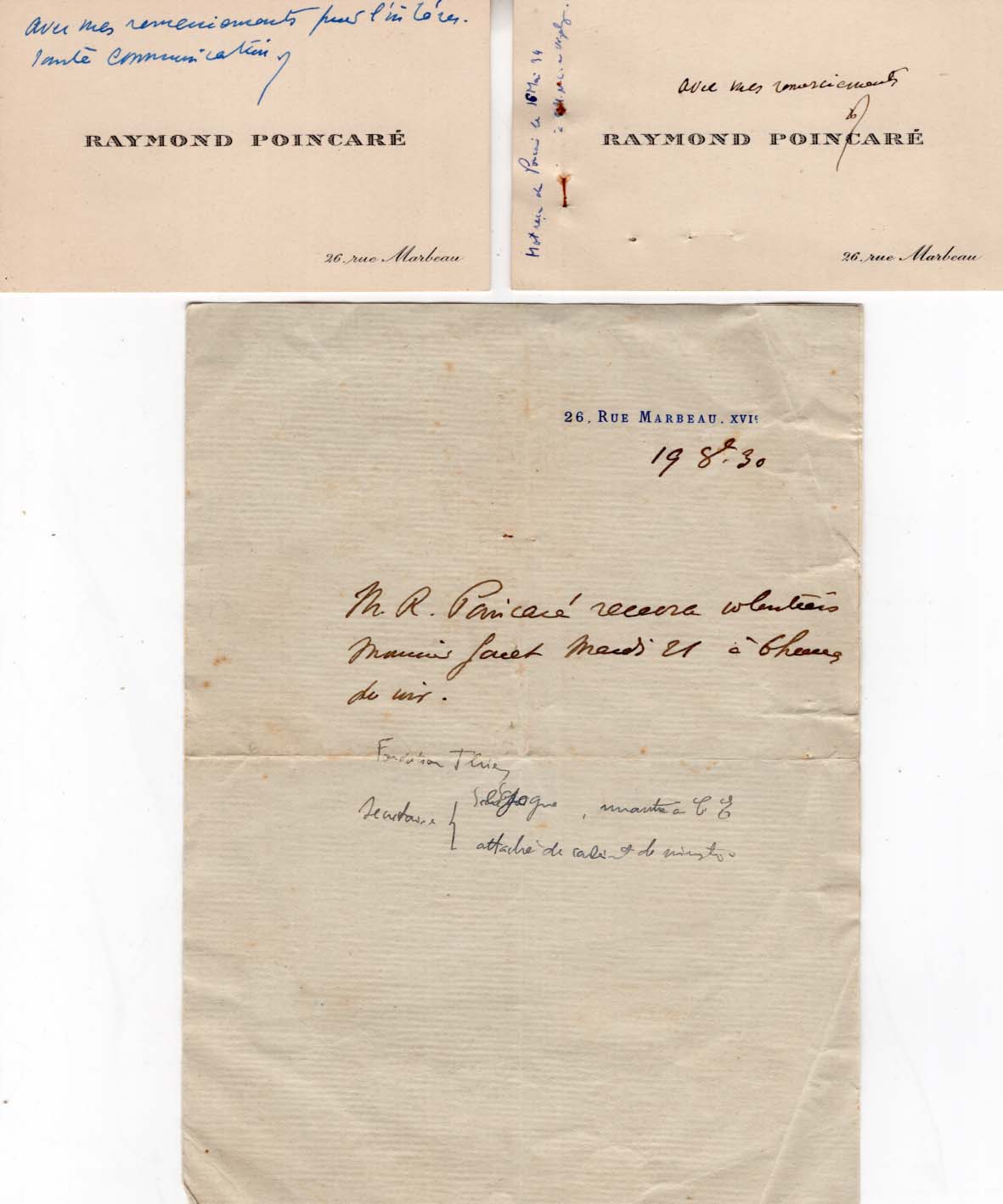 Raymond Poincaré Autograph Autogramm | ID 8474990444693