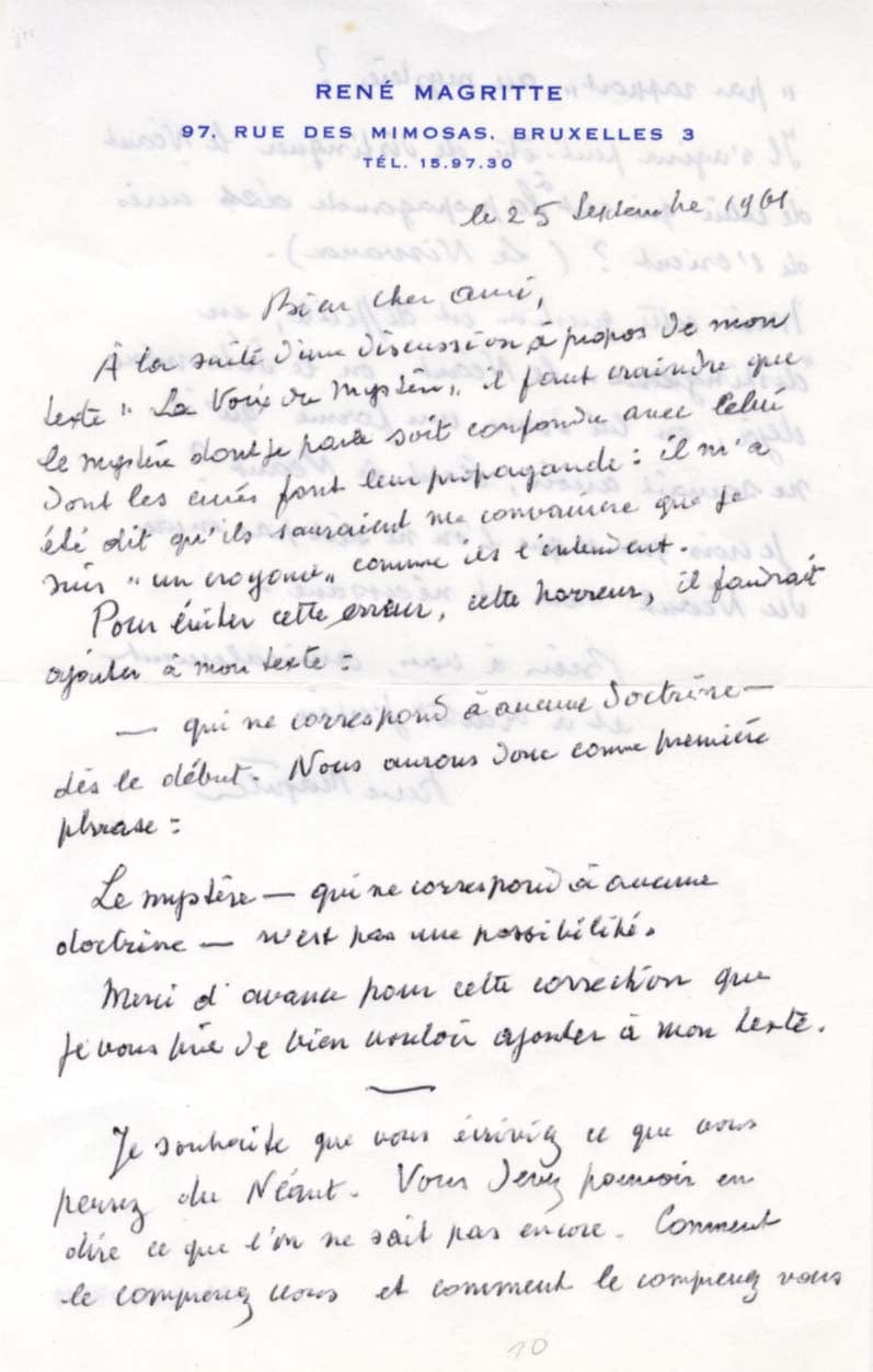 René François Ghislain Magritte Autograph Autogramm | ID 7992703582357