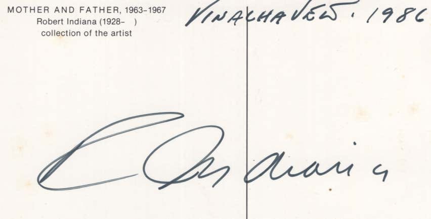 Robert Indiana Autograph Autogramm | ID 8493279117461