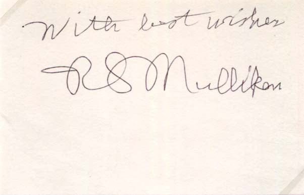 Robert S. Mulliken Autograph Autogramm | ID 8066568192149