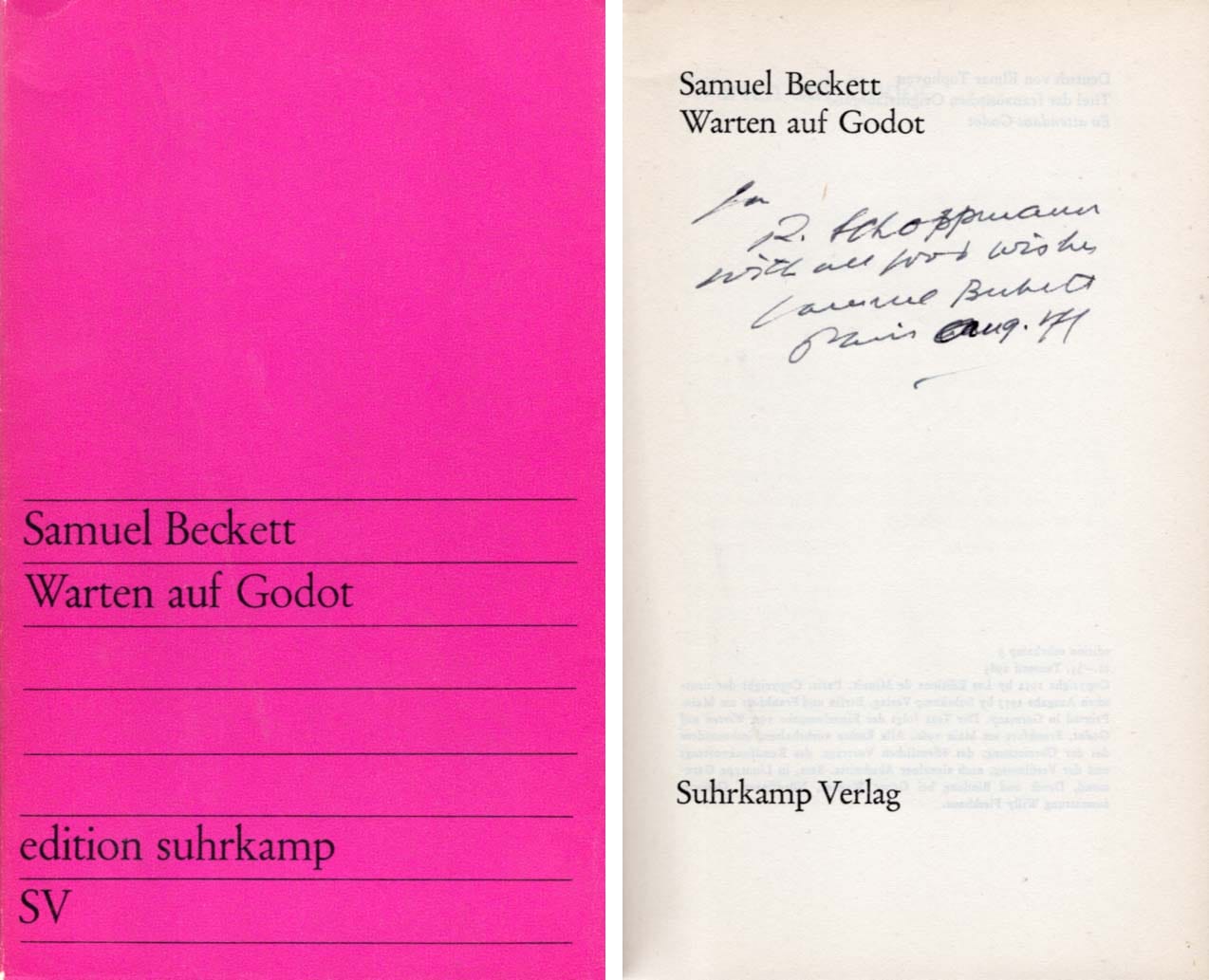 Samuel Beckett Autograph | signed programmes / books