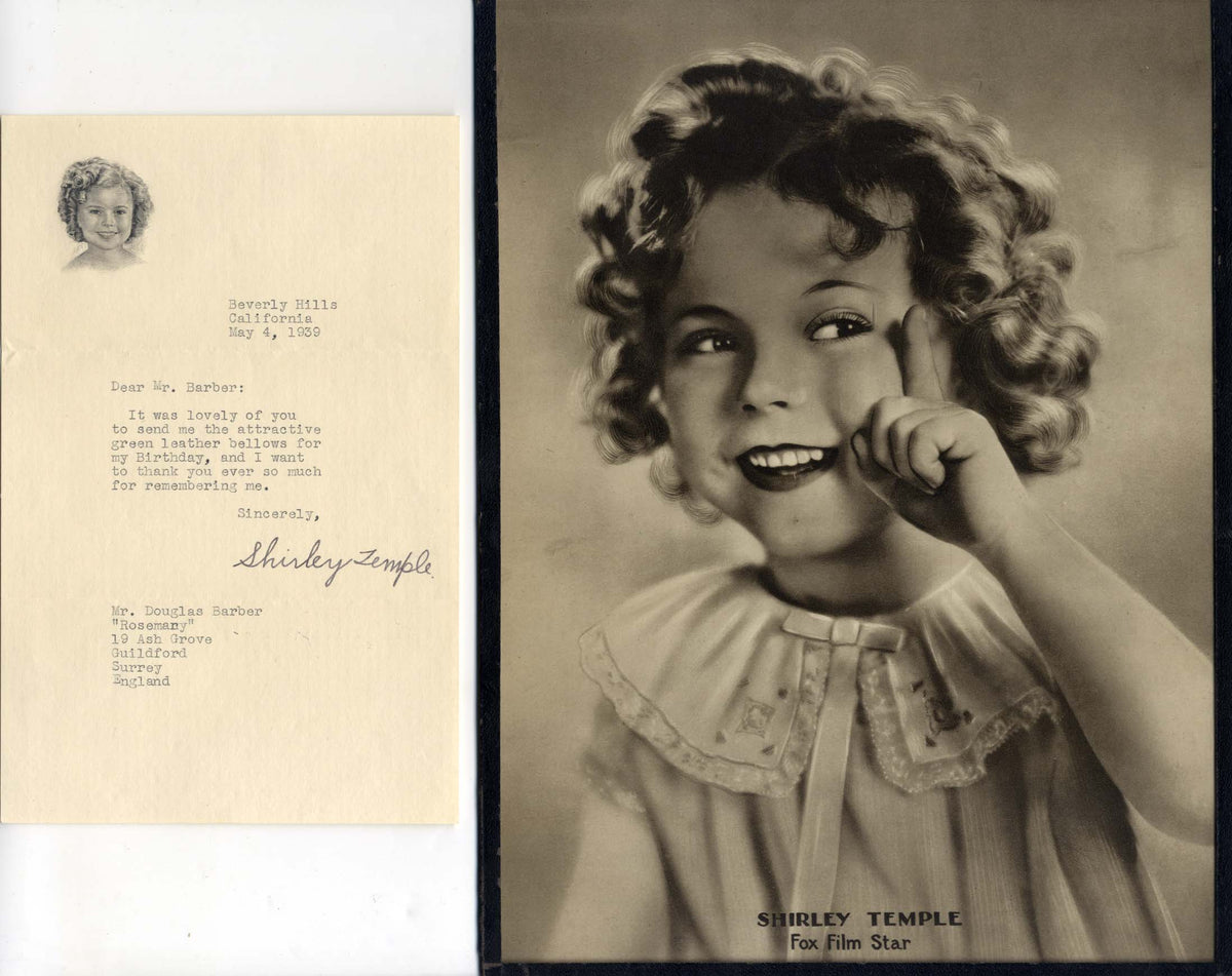 Shirley Temple Autograph Signed Letters