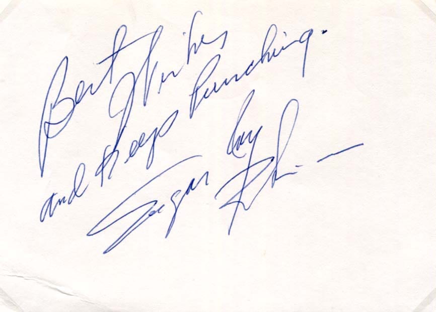 Sugar Ray Robinson Autograph Autogramm | ID 8130644312213