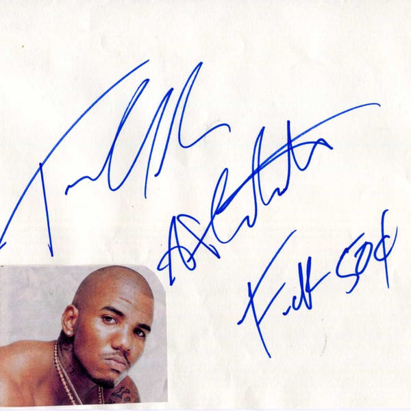 The Game (rapper) autograph, signed album page
