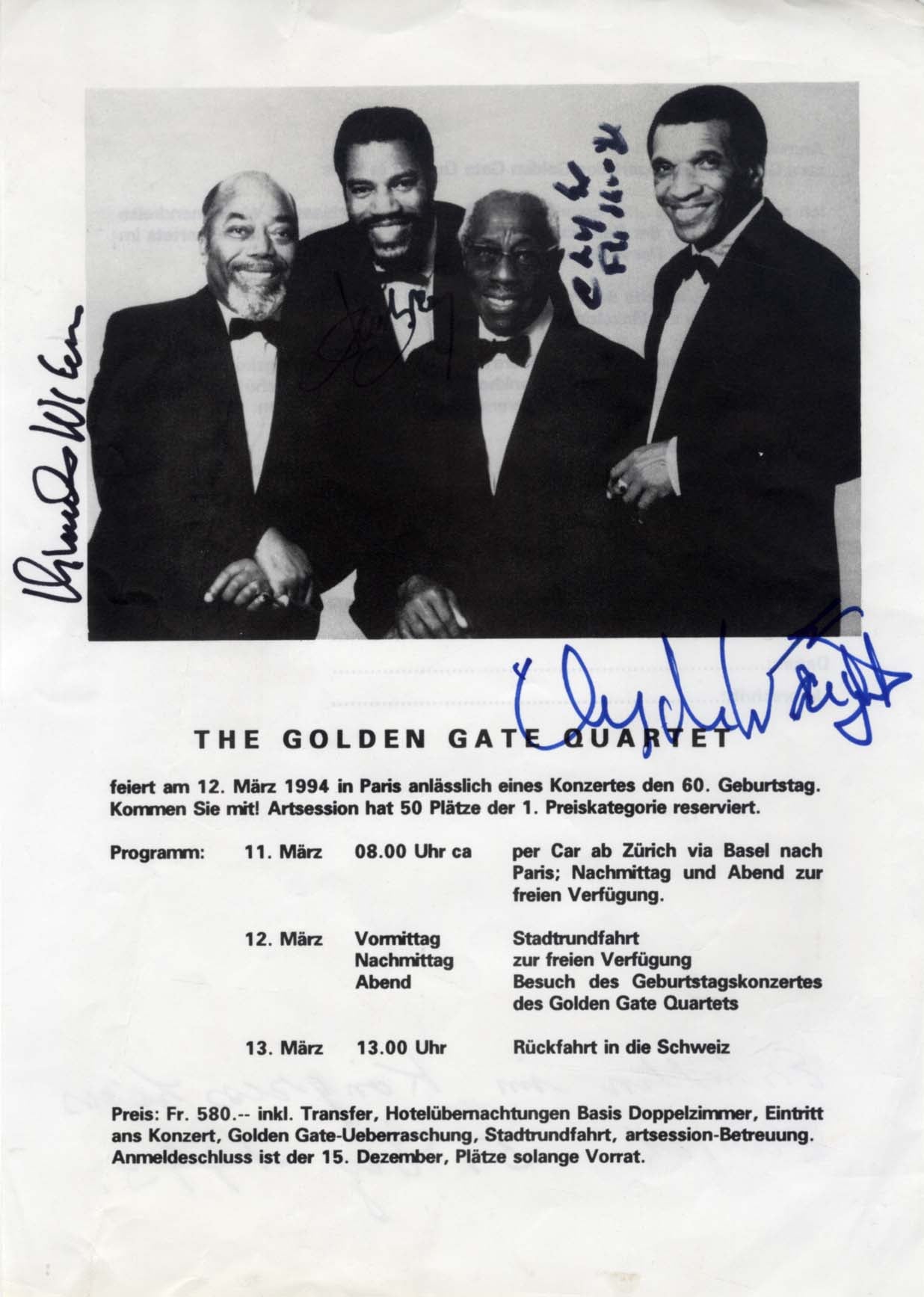  The Golden Gate Quartet Autograph Autogramm | ID 14603809718653