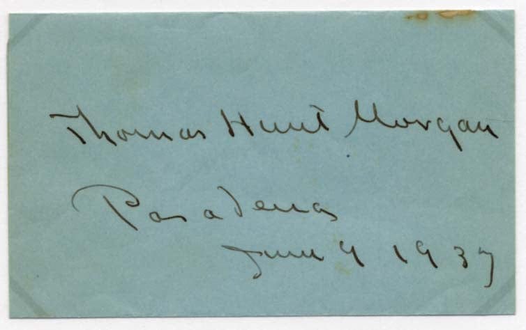 Thomas Hunt Morgan Autograph Autogramm | ID 14832854466941